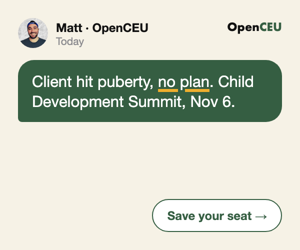 Child Development Summit advertisement