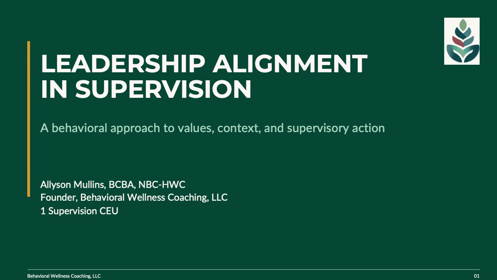 Leadership Alignment in Supervision poster