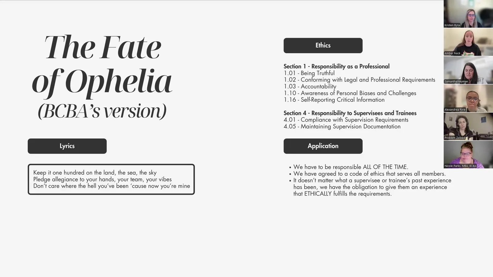 The Life of a Showgirl (BCBA’s Version) poster