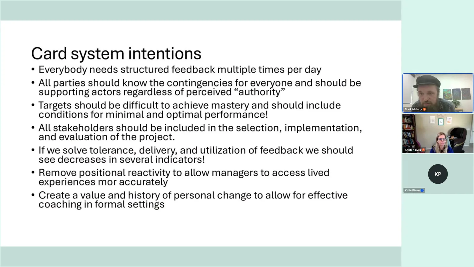 Feedback, Why So Serious? Removing Barriers to Feedback Delivery, Tolerance, Incorporation, and Learner Progress Through a Card-Based System (Part 1) poster